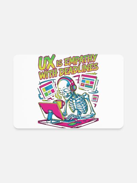 UX/UI Designer UX Is Empathy With Digital Design - Rectangle Magnet - white - Front