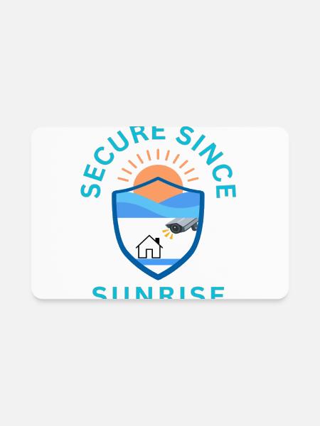 Sunrise Security Shield - Rectangle Magnet - white - Front