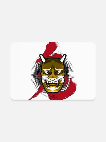 Oni Kanji - Rectangle Magnet - white - Front