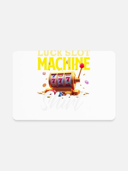 Luck Slot Machine Casino Gambling Jackpot Winner - Rectangle Magnet - white - Front