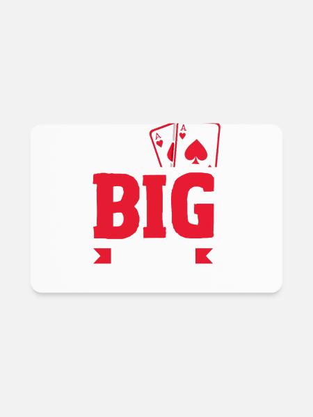 Ive Got A Big Pair Texas Holdem Poker Cards - Rectangle Magnet - white - Front