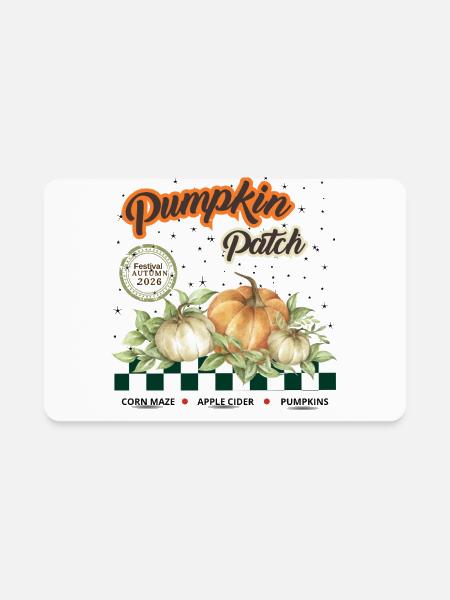 Pumpkin Patch Autumn Mood - Rectangle Magnet - white - Front