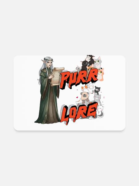 PURRLORE - Rectangle Magnet - white - Front
