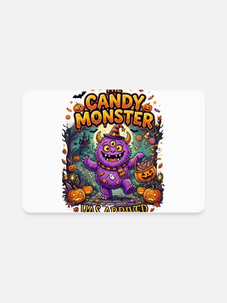 Candy Monster Has Arrived - Rectangle Magnet - white - Front