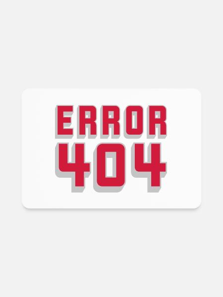 connection problem error 404 - Rectangle Magnet - white - Front