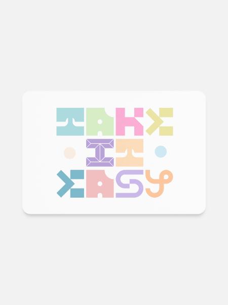 TAKE IT EASY - Rectangle Magnet - white - Front