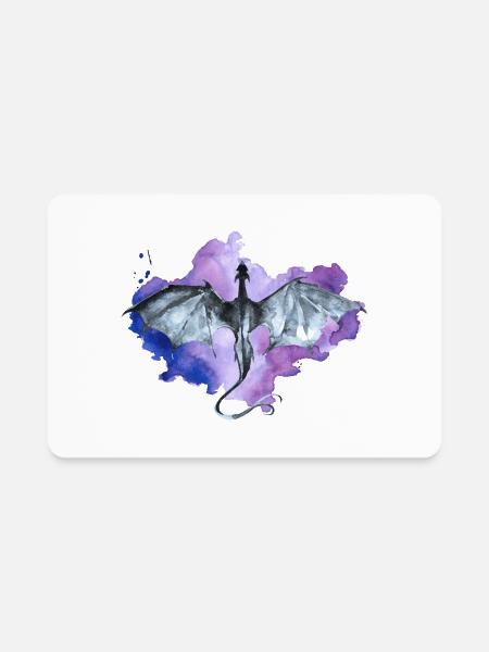 Dragon Mythical Creature Blue Fantasy Fantasy - Rectangle Magnet - white - Front