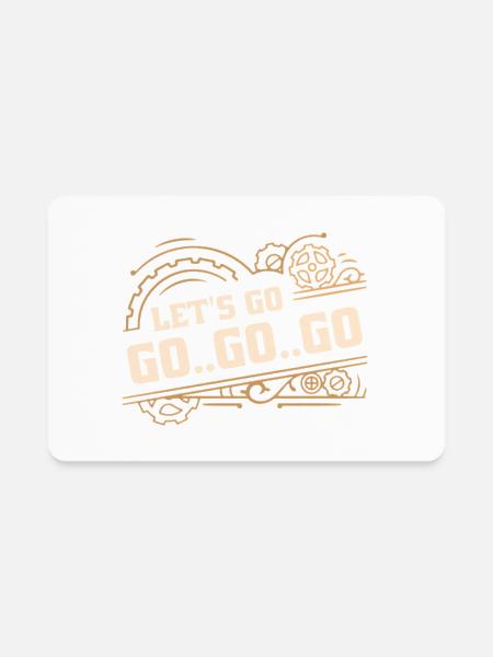 LET'S GO - Rectangle Magnet - white - Front
