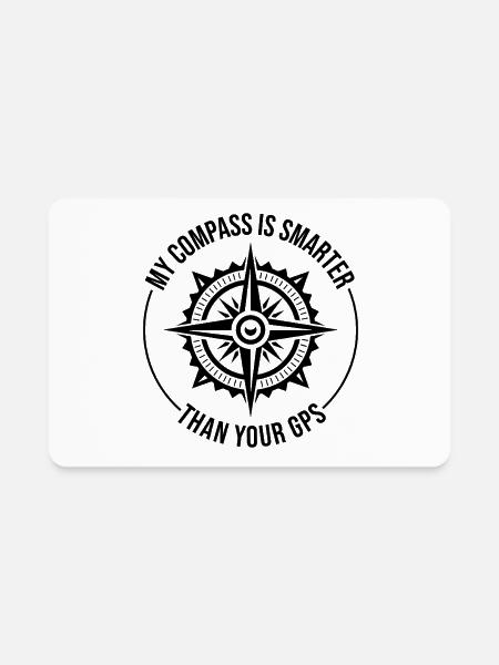 Compass Smarter GPS Navigation Outdoor GIS - Rectangle Magnet - white - Front