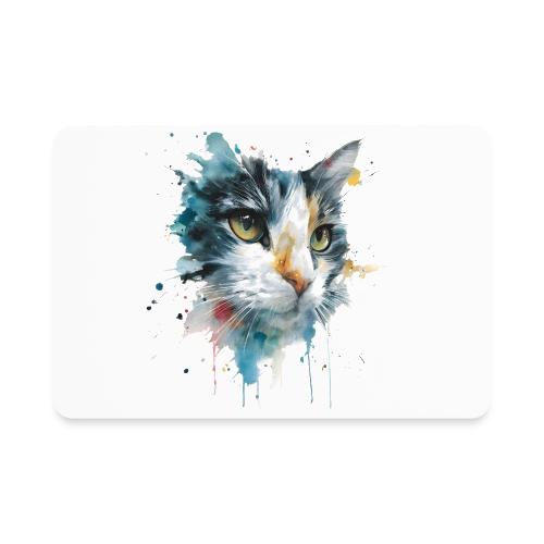 Watercolor cat face - Rectangle Magnet