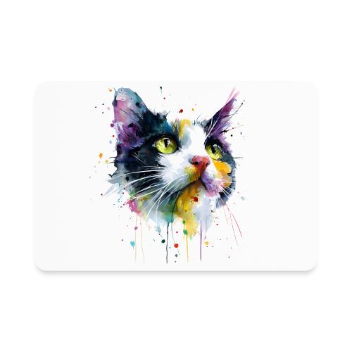 Cat: Painted Purr Expression - Rectangle Magnet