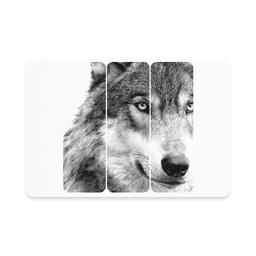Wolf Face Triptych: Silent Alpha - Rectangle Magnet
