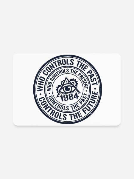 Pyramid Eye Dystopia Seal - Rectangle Magnet - white - Front