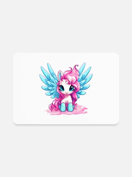 Pegasus - Rectangle Magnet - white - Front