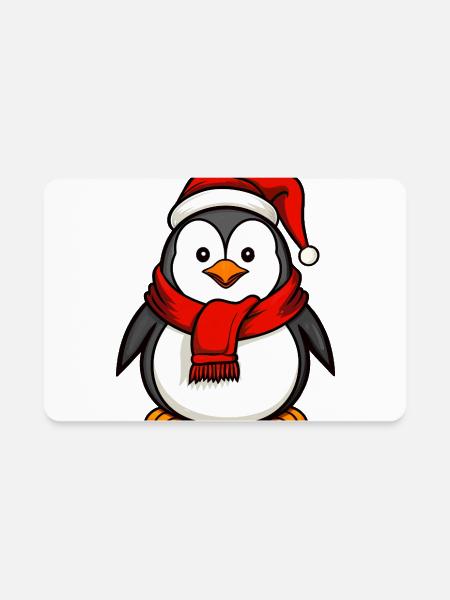 Penguins Christmas - Rectangle Magnet - white - Front