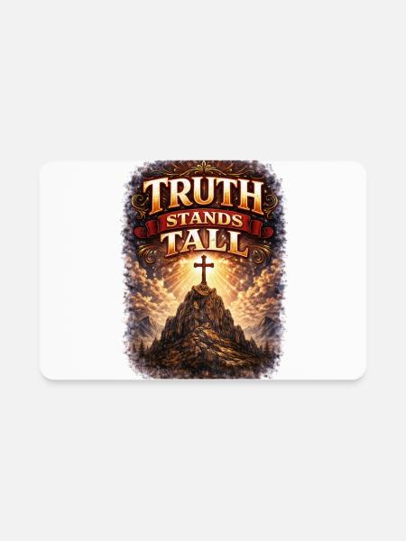 Truth Stands Tall - Rectangle Magnet - white - Front