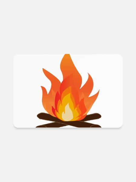 Bonfire Glow Campfire Flame Art - Rectangle Magnet - white - Front