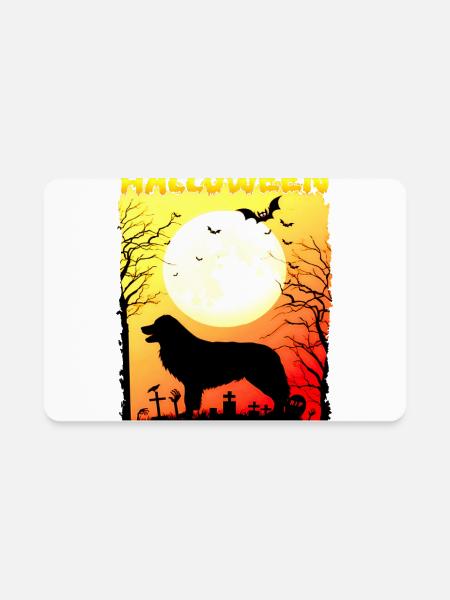 Moonlit Howl Graveyard Silhouette - Rectangle Magnet - white - Front