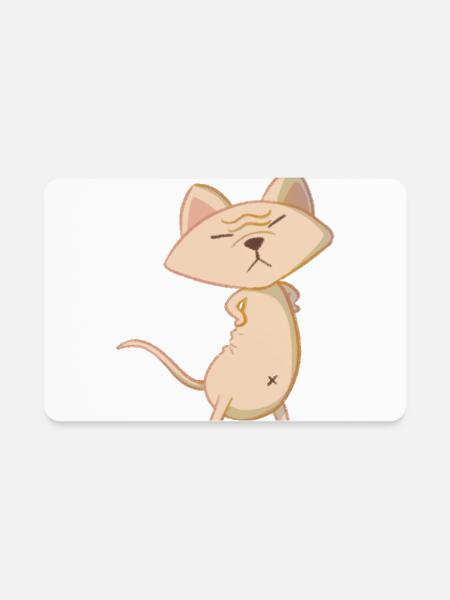 Don't Touch Meow! - Rectangle Magnet - white - Front