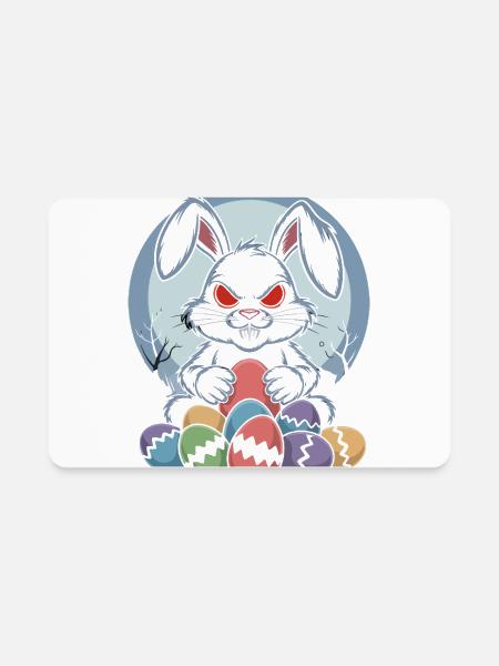 Cute Happy Easter Bunny Egg Hunt Squad - Rectangle Magnet - white - Front