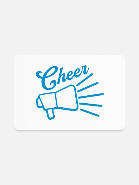 cheer cheer megaphone symbol - Rectangle Magnet - white - Front