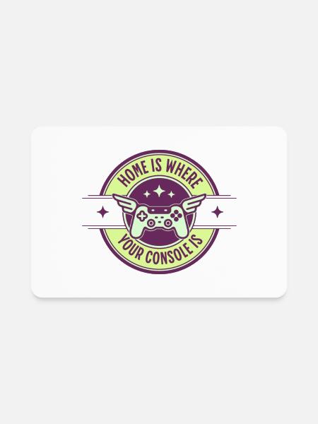Home Is Where Your Console Is - Rectangle Magnet - white - Front
