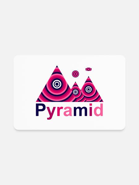 vintage pyramid egypt - Rectangle Magnet - white - Front