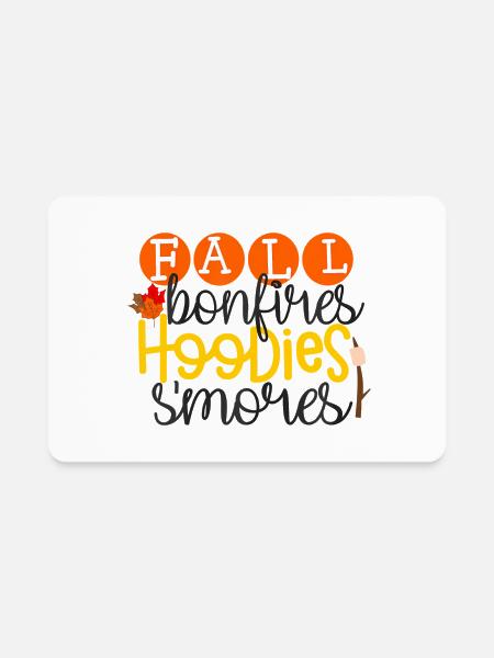 Fall Bonfires Gifts Smores Autumn Leaves Teacher - Rectangle Magnet - white - Front