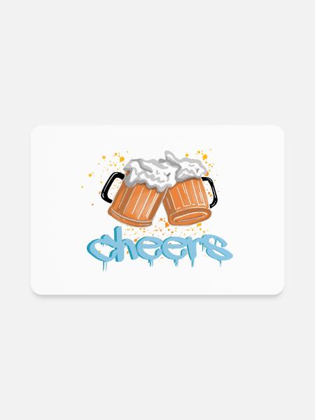 cheers - Rectangle Magnet - white - Front