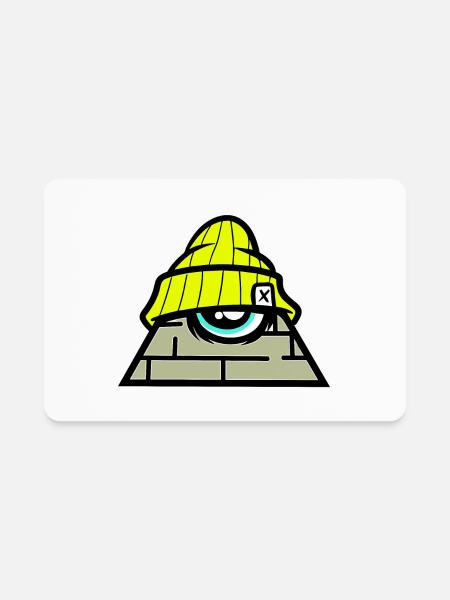 Urban pyramid - Rectangle Magnet - white - Front