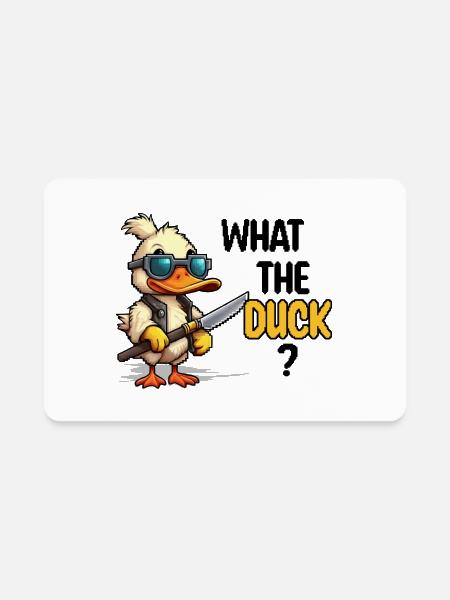 DUCK - Rectangle Magnet - white - Front
