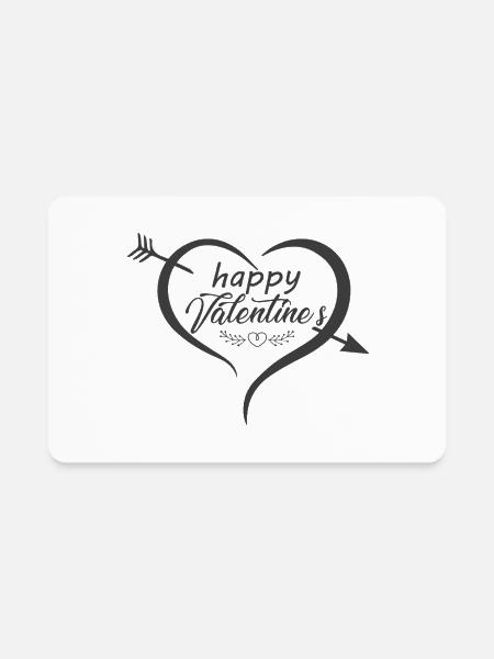 Coeur d’amour de la Saint-Valentin - Magnet rectangulaire - blanc - Devant