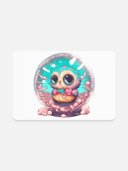 Little Creature Trapped In Bubble - Rectangle Magnet - white