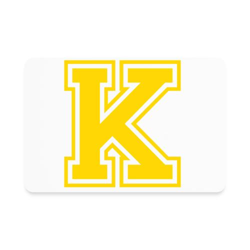Letter k – Capital Athletic Alphabet Monogram - Rectangle Magnet