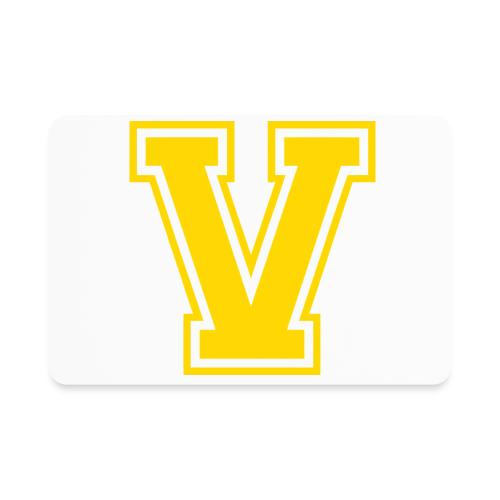 Letter V – Capital Athletic Alphabet Monogram - Rectangle Magnet