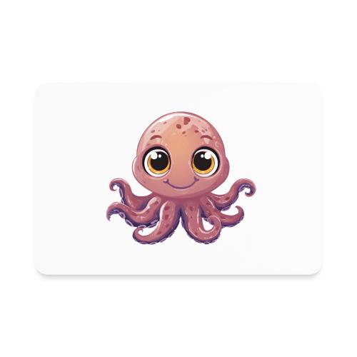 Cute Cartoon Baby Octopus with Big Eyes - Rectangle Magnet
