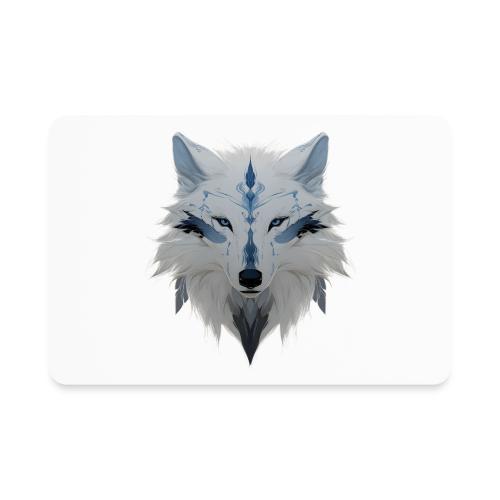 Ivory Grace Wolf - Rectangle Magnet