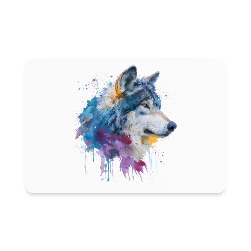 Splash-Art Wolf Head - Rectangle Magnet