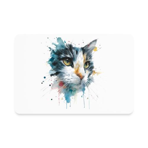 Watercolor cat face - Rectangle Magnet