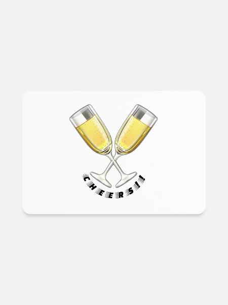 CHEERS - Rectangle Magnet - white - Front