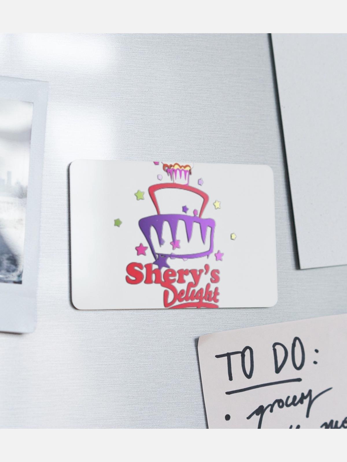 Shery's Delight Bakery Cupcake Flair - Rectangle Magnet - white - Front