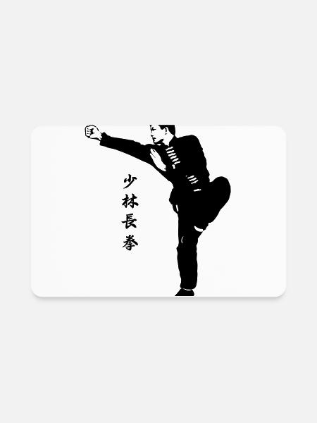 KUNG FU MASTER ! Shaolin Longfist iconic pose - Rectangle Magnet - white - Front