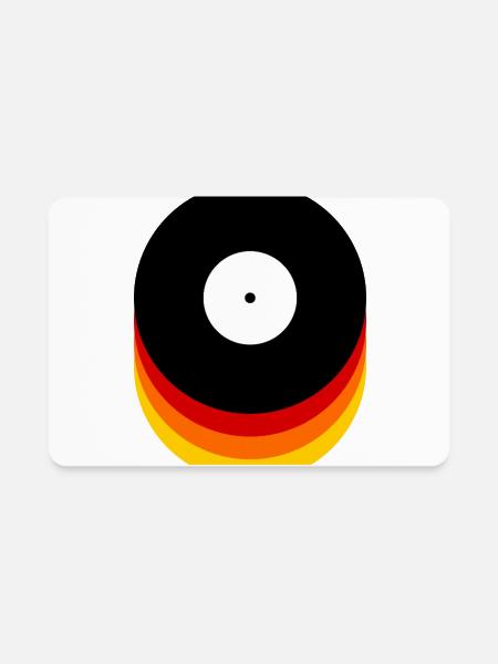 vinyl records - Rectangle Magnet - white - Front