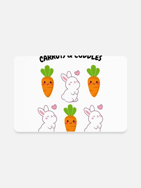 CARROTS_-_CUDDLES - Rectangle Magnet - white - Front