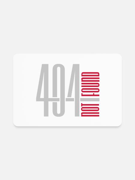 404 not found Error - Rectangle Magnet - white - Front