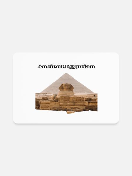 Ancient Egyptian sphinx - Rectangle Magnet - white - Front