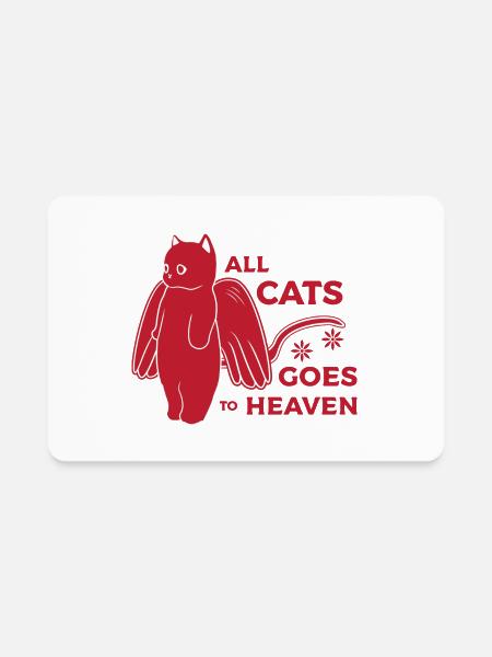 All Cats Goes To Heaven - Rectangle Magnet - white - Front