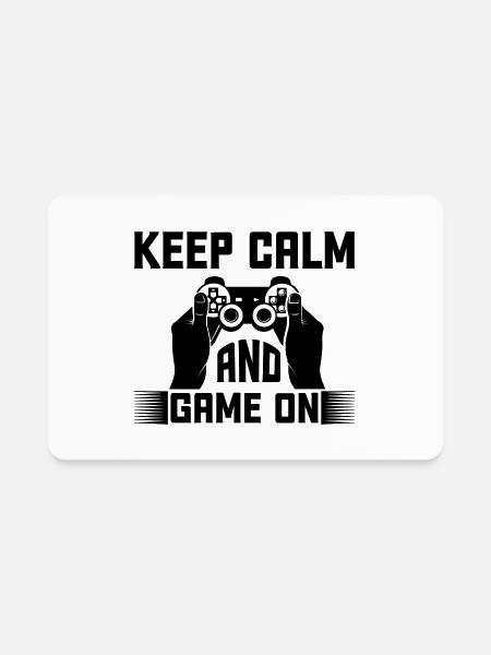 keep calm and game on - Rectangle Magnet - white - Front