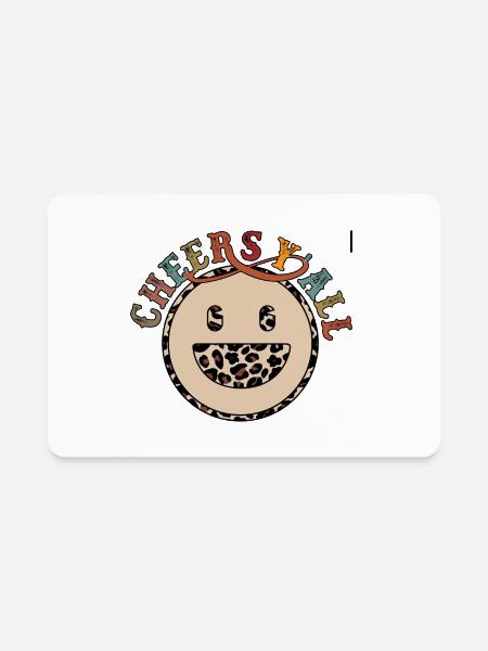Cheers yall - Rectangle Magnet - white - Front