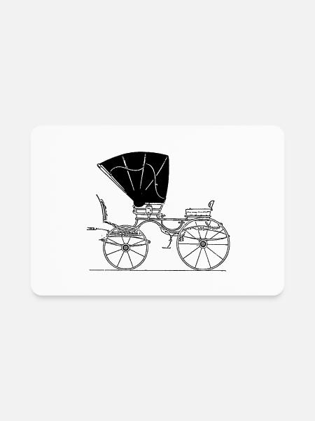 Phaeton Vintage Transport - Rectangle Magnet - white - Front
